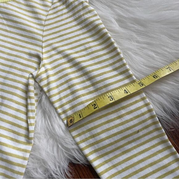 Anthropologie Ella Mara Yellow Striped Top Peplum Ruffles - Picture 7 of 7